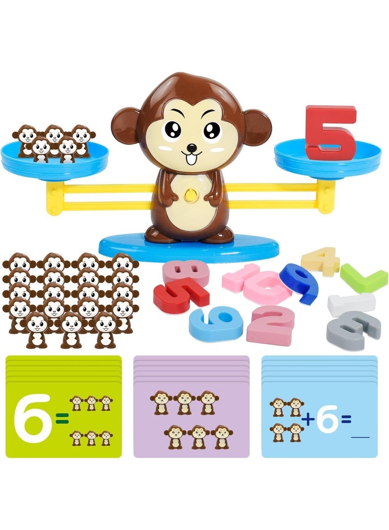 UNITRU Monkey Balance Counting Cool Math Games,Weighing Scale Montessori Educational Math Counting Games & Balance Measuring STEM Toy - Image 1